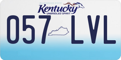 KY license plate 057LVL