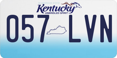 KY license plate 057LVN