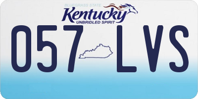 KY license plate 057LVS