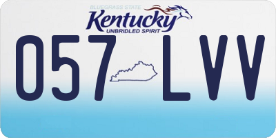 KY license plate 057LVV