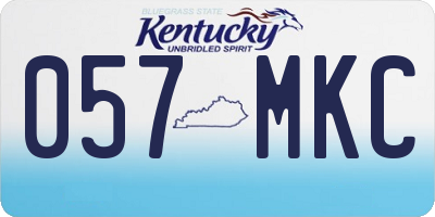 KY license plate 057MKC