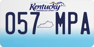 KY license plate 057MPA