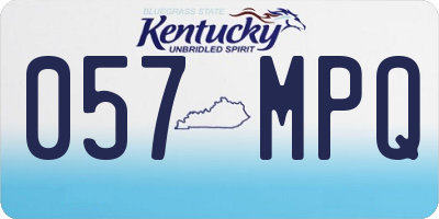 KY license plate 057MPQ
