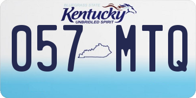 KY license plate 057MTQ