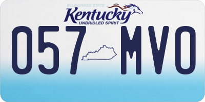 KY license plate 057MVO