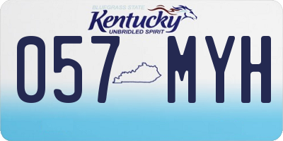 KY license plate 057MYH