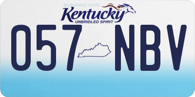 KY license plate 057NBV