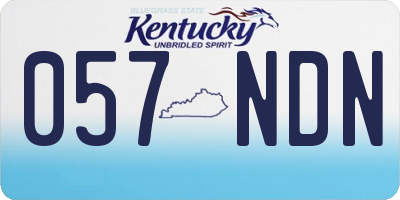 KY license plate 057NDN