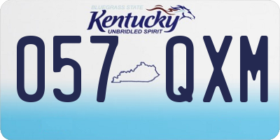 KY license plate 057QXM