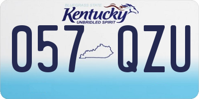 KY license plate 057QZU