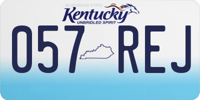 KY license plate 057REJ