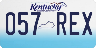 KY license plate 057REX