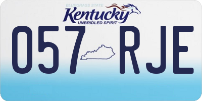 KY license plate 057RJE