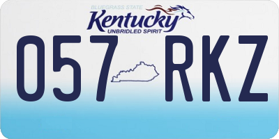KY license plate 057RKZ