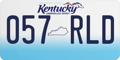 KY license plate 057RLD