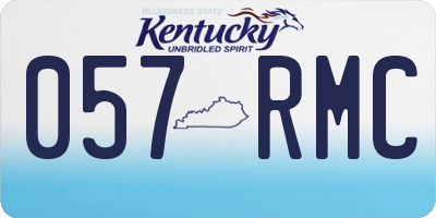 KY license plate 057RMC