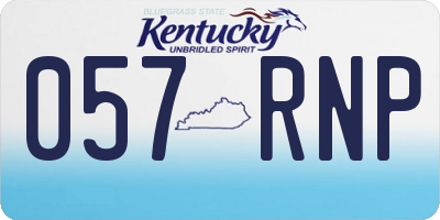 KY license plate 057RNP