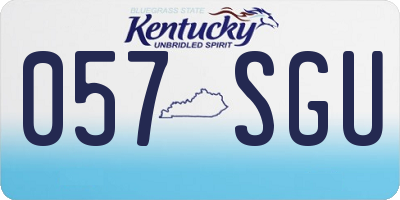 KY license plate 057SGU