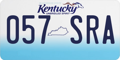 KY license plate 057SRA