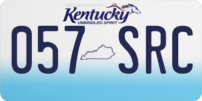 KY license plate 057SRC
