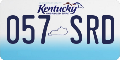 KY license plate 057SRD