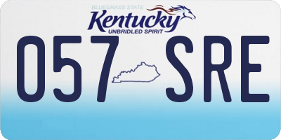 KY license plate 057SRE