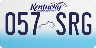 KY license plate 057SRG