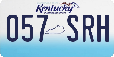 KY license plate 057SRH