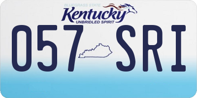KY license plate 057SRI
