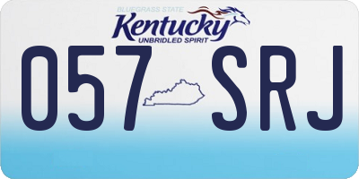 KY license plate 057SRJ