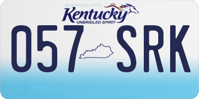 KY license plate 057SRK