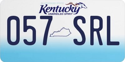 KY license plate 057SRL