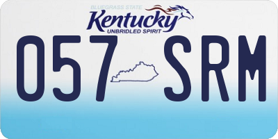 KY license plate 057SRM