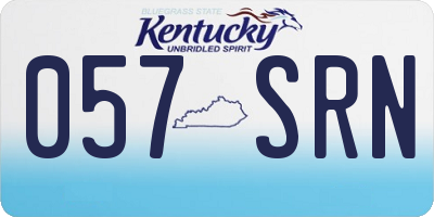 KY license plate 057SRN