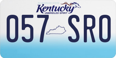 KY license plate 057SRO