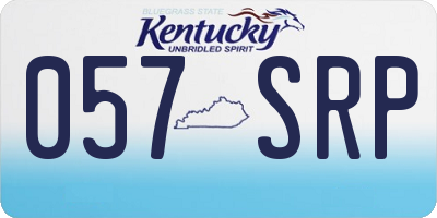 KY license plate 057SRP