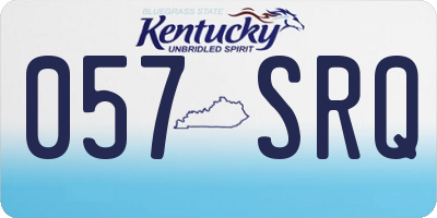 KY license plate 057SRQ