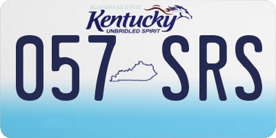 KY license plate 057SRS