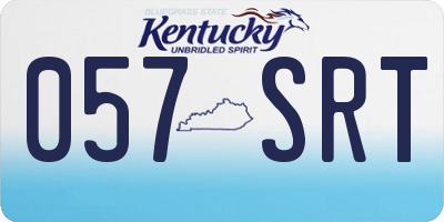 KY license plate 057SRT