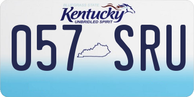 KY license plate 057SRU