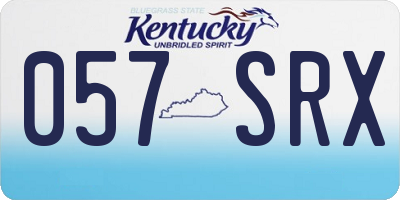 KY license plate 057SRX