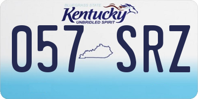 KY license plate 057SRZ