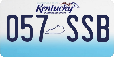 KY license plate 057SSB