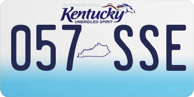 KY license plate 057SSE