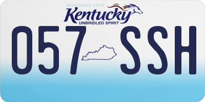 KY license plate 057SSH