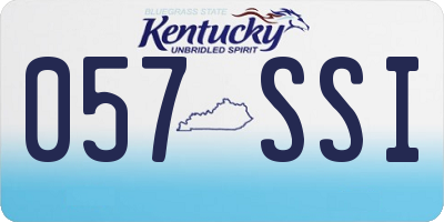 KY license plate 057SSI
