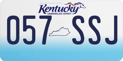 KY license plate 057SSJ