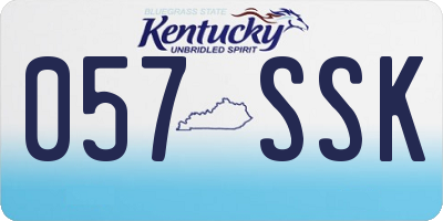 KY license plate 057SSK
