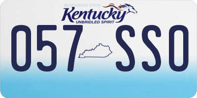 KY license plate 057SSO