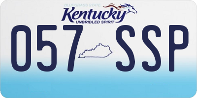 KY license plate 057SSP